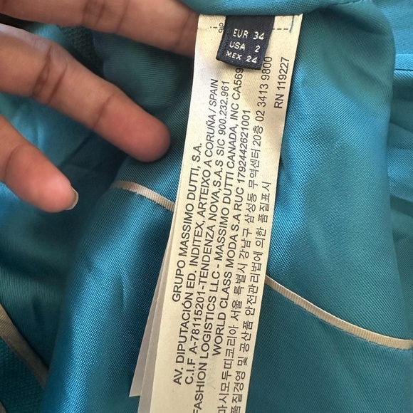 MASSIMO DUTTI Women Blazer Suit Jacket US 2 EU 34 Double Breasted - Picture 4 of 12